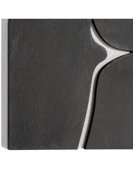 Grand Tableau mural relief Nu féminin 80x120 Noir Blanc Enlia 