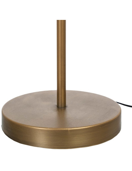 Grand Lampadaire sur pied bohème chic Perles Hauteur 152 cm Naturel Métal Doré Ciron 