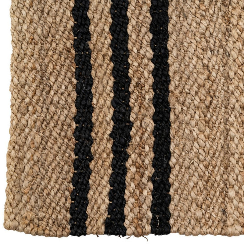 Grand Tapis wabi sabi lignes Rectangulaire 200x290 Naturel Noir Avior 