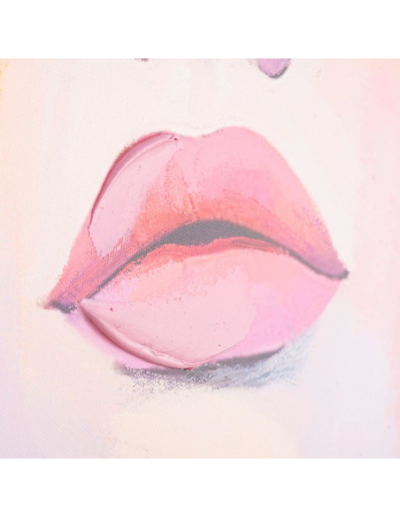 Grande Toile murale imprimée & peinte Femme pop art Cadre PS noir 75x100 Daevi 