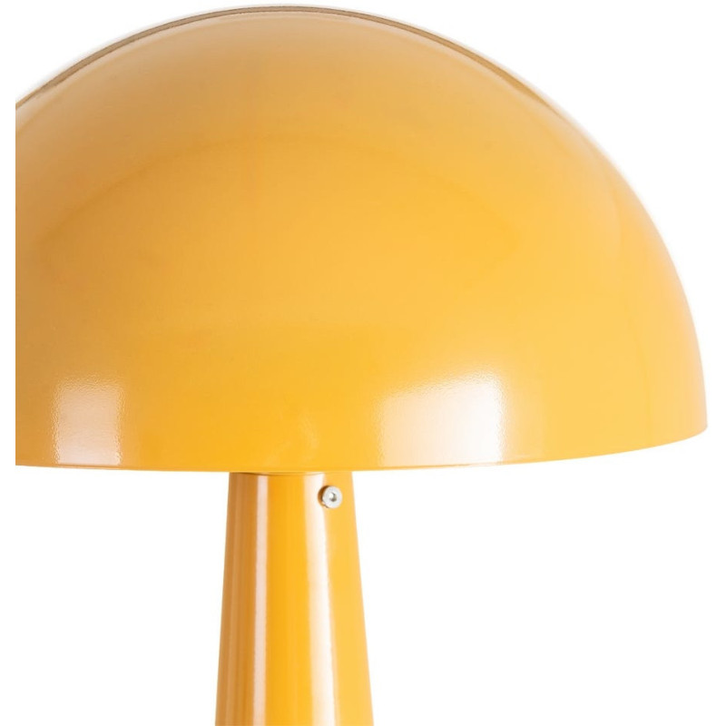 Grand Lampadaire sur pied Champignon Hauteur 128 cm Jaune moutarde Kivan 