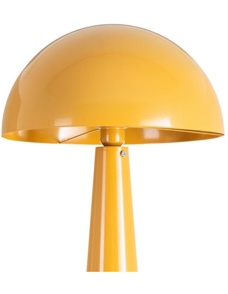 Grand Lampadaire sur pied Champignon Hauteur 128 cm Jaune moutarde Kivan 