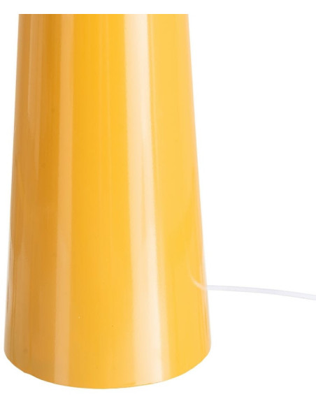 Grand Lampadaire sur pied Champignon Hauteur 128 cm Jaune moutarde Kivan 
