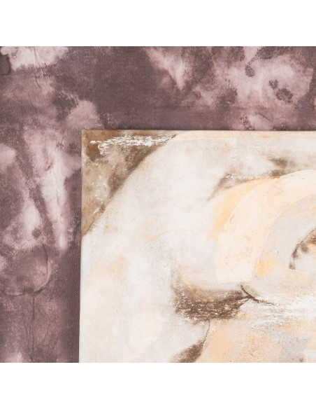 Grand Tableau mural moderne imprimé David antique Cadre PS marron effet bois 94x124 Nairox 