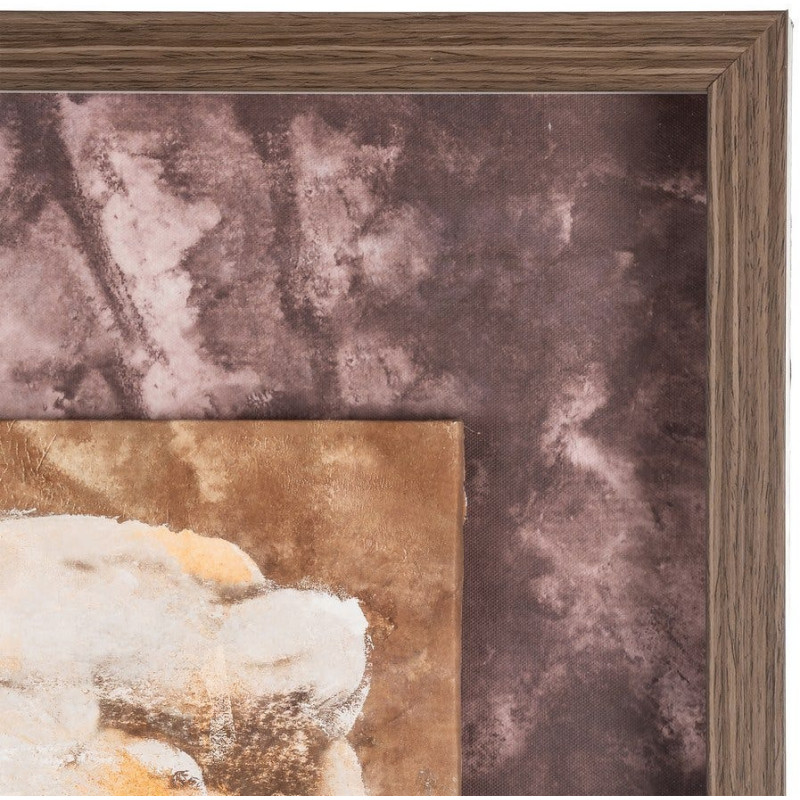 Grand Tableau mural moderne imprimé David antique Cadre PS marron effet bois 94x124 Nairox 