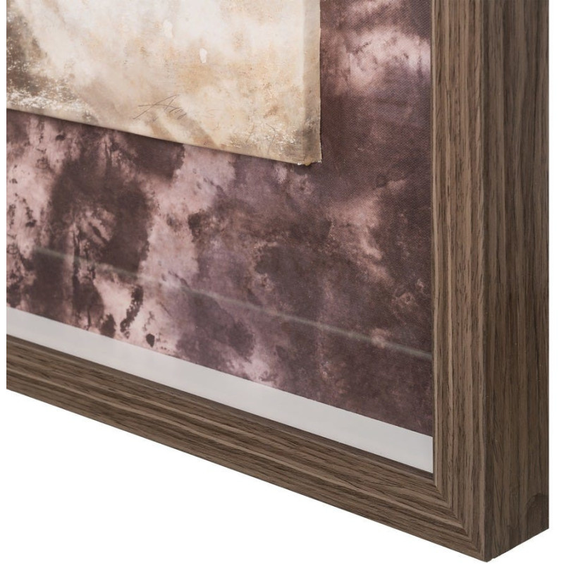 Grand Tableau mural moderne imprimé David antique Cadre PS marron effet bois 94x124 Nairox 