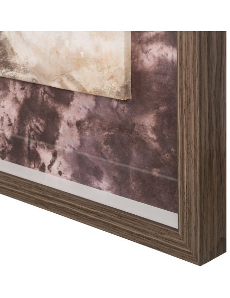 Grand Tableau mural moderne imprimé David antique Cadre PS marron effet bois 94x124 Nairox 