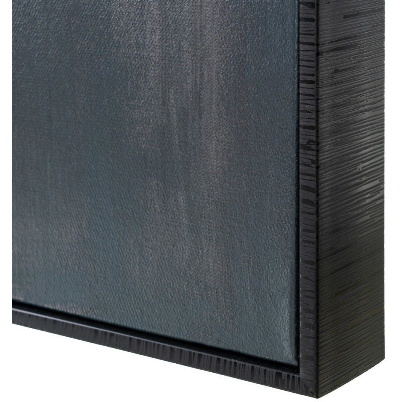 Grande Toile murale peinte figurative Visage Femme Cadre PS noir 92x122 Feyon 