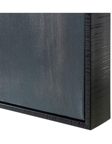 Grande Toile murale peinte figurative Visage Femme Cadre PS noir 92x122 Feyon 