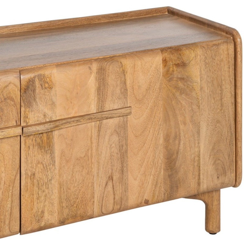 Meuble TV Japandi 3 portes 160 cm Naturel Galt 