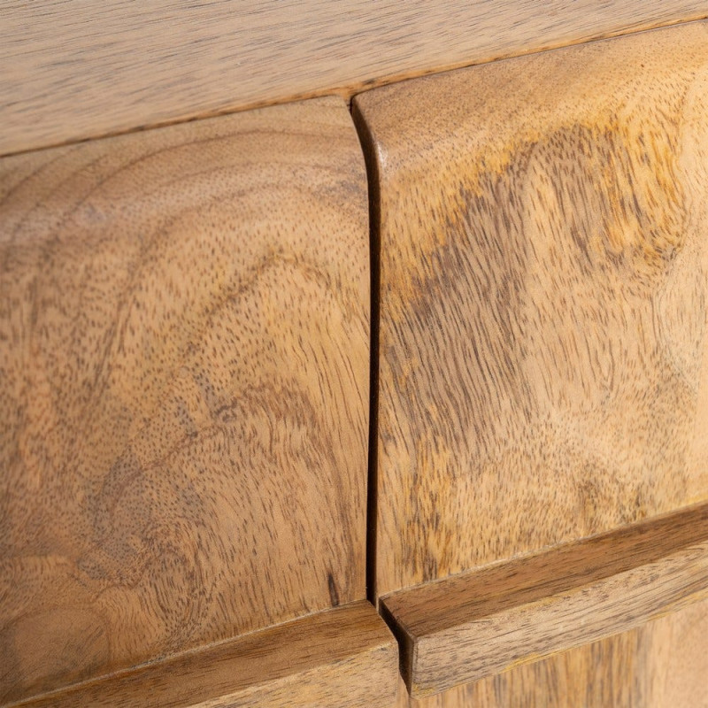 Meuble TV Japandi 3 portes 160 cm Naturel Galt 