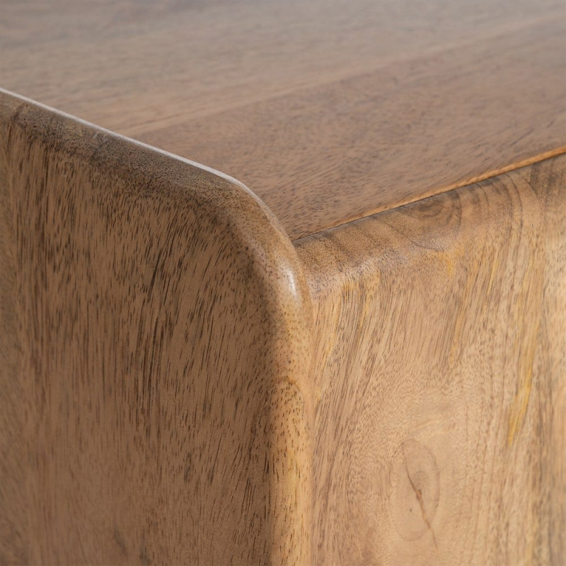 Meuble TV Japandi 3 portes 160 cm Naturel Galt 