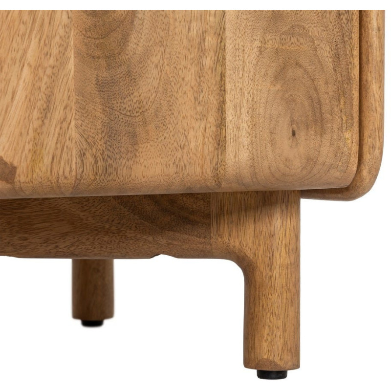 Meuble TV Japandi 3 portes 160 cm Naturel Galt 