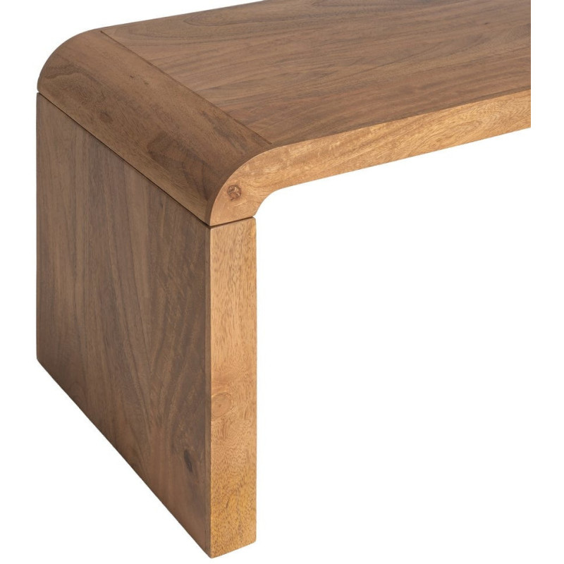 Grande Table basse Japandi Arrondie 3 places 147 cm Naturel Galt 