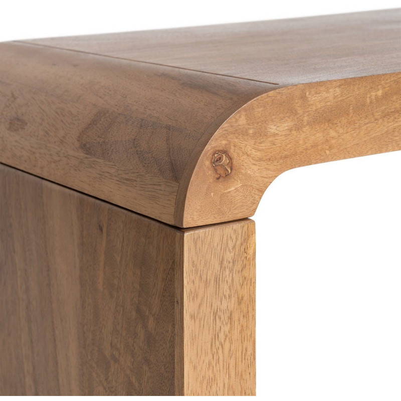 Grande Table basse Japandi Arrondie 3 places 147 cm Naturel Galt 