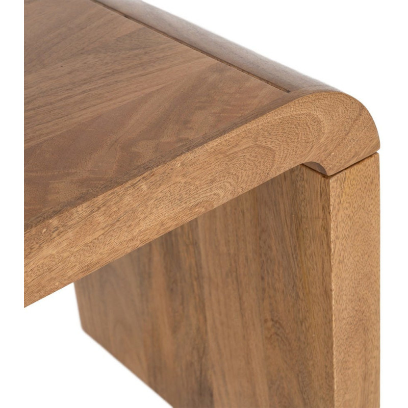 Grande Table basse Japandi Arrondie 3 places 147 cm Naturel Galt 