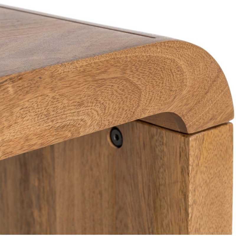 Grande Table basse Japandi Arrondie 3 places 147 cm Naturel Galt 