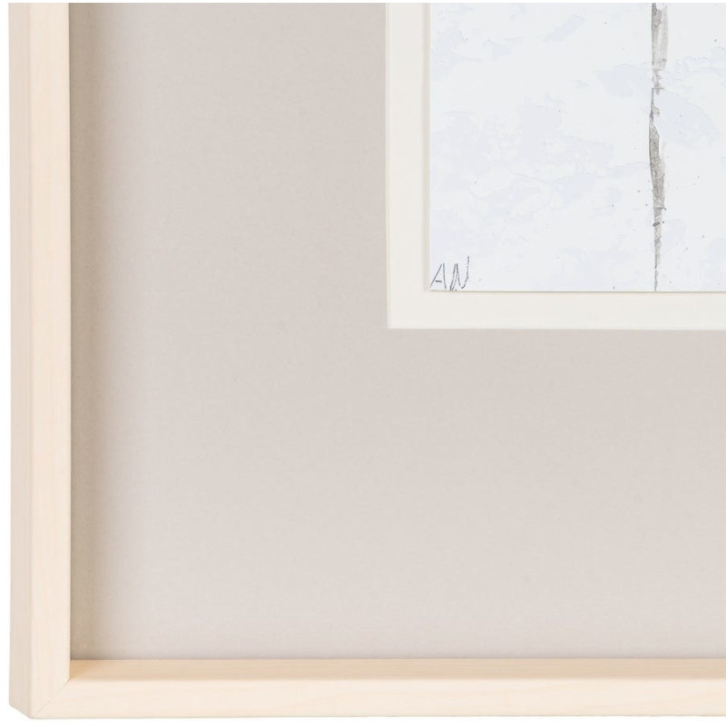 Tableau mural peint sous verre Taches Noir Gris & Doré Cadre Bois d'ayous noir 60x80 Varen (Lot de 2) 