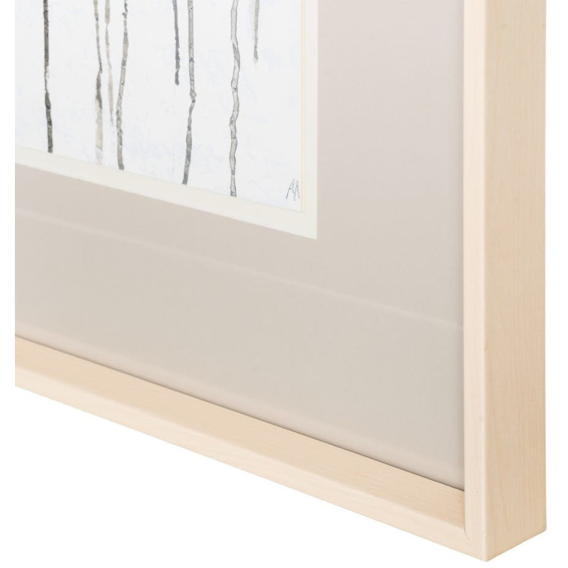 Tableau mural peint sous verre Taches Noir Gris & Doré Cadre Bois d'ayous noir 60x80 Varen (Lot de 2) 