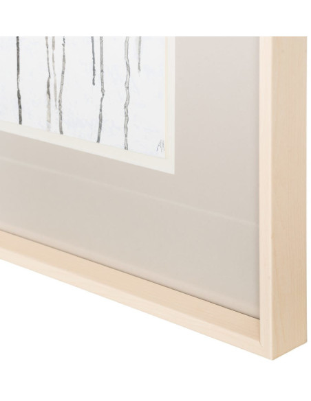 Tableau mural peint sous verre Taches Noir Gris & Doré Cadre Bois d'ayous noir 60x80 Varen (Lot de 2) 