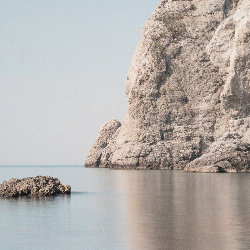 Tableau mural imprimé Paysages de plage Cadre MDF effet hêtre Hasel (Lot de 2) 