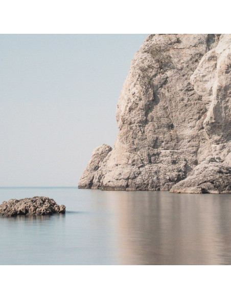 Tableau mural imprimé Paysages de plage Cadre MDF effet hêtre Hasel (Lot de 2) 