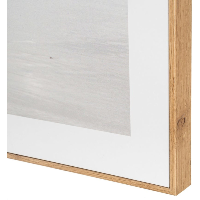 Tableau mural imprimé Paysages de plage Cadre MDF effet hêtre Hasel (Lot de 2) 
