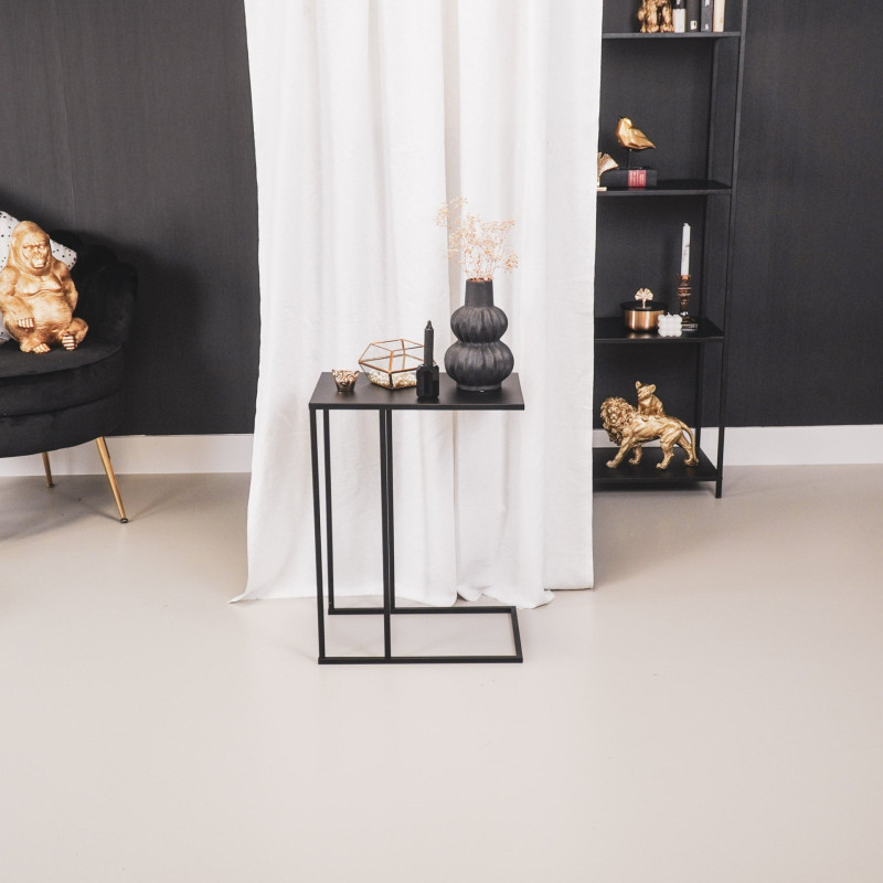 Table d’appoint en métal noir 45 x 30...