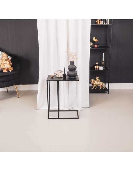 Table d’appoint en métal noir 45 x 30 x 60 cm Rocks