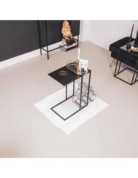 Table d’appoint en métal noir 45 x 30 x 60 cm Rocks