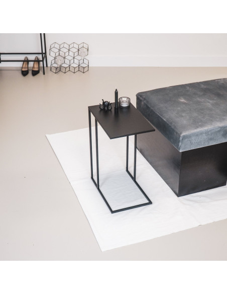 Table d’appoint en métal noir 45 x 30 x 60 cm Rocks