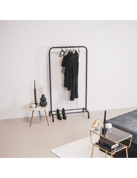 Portant à vêtements en métal noir 80 x 40 x 150 cm Runway