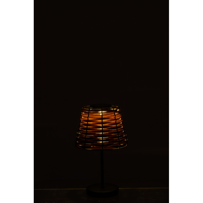 Lampe à poser solaire Led Solaria en Métal Noir Plastique Marron - 3