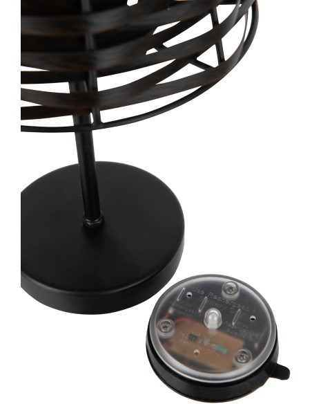 Lampe à poser solaire Led Solaria en Métal Noir Plastique Marron - 5