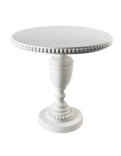 Table d’appoint ronde blanche 41,5 cm Belvaria  - 1