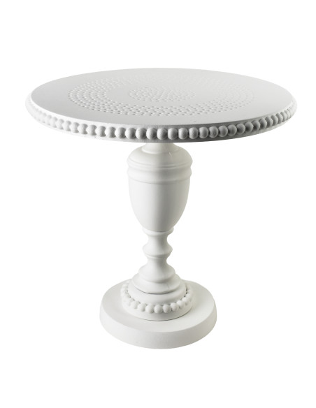 Table d’appoint ronde blanche 41,5 cm Belvaria  - 1