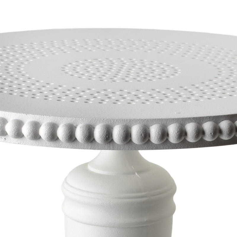 Table d’appoint ronde blanche 41,5 cm Belvaria  - 2