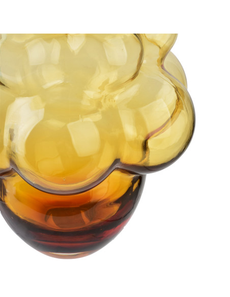 Grand Vase moderne Bulles Hauteur 35 cm Verre Ambre Serenite