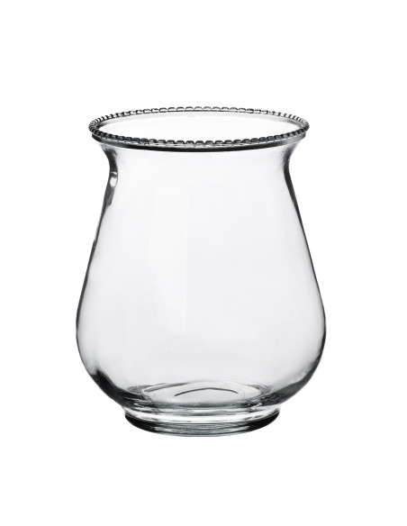 Vase moderne Tulipe Hauteur 16 cm Verre Transparent Serenite