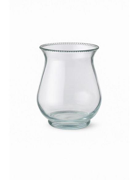 Vase moderne Tulipe Hauteur 16 cm Verre Transparent Serenite
