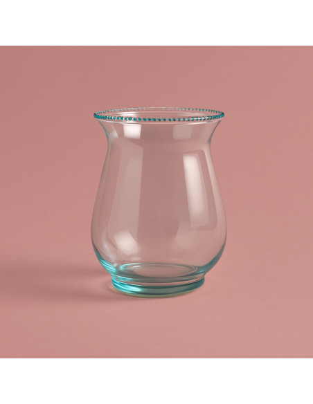 Vase moderne Tulipe Hauteur 16 cm Verre Transparent Serenite