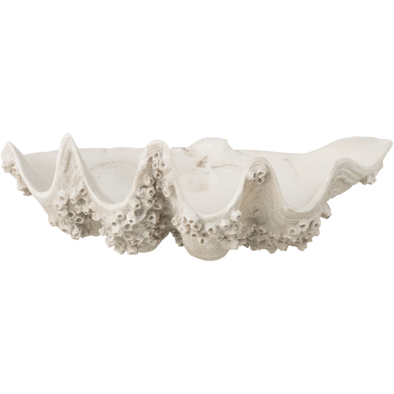 BOL DECO COQUILLAGE RES BLA S (52x28x18cm) 
