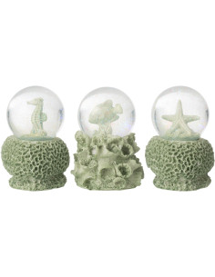 BOULE NEIG SEA MNT L ASS3 (10,5x10,5x13cm) 