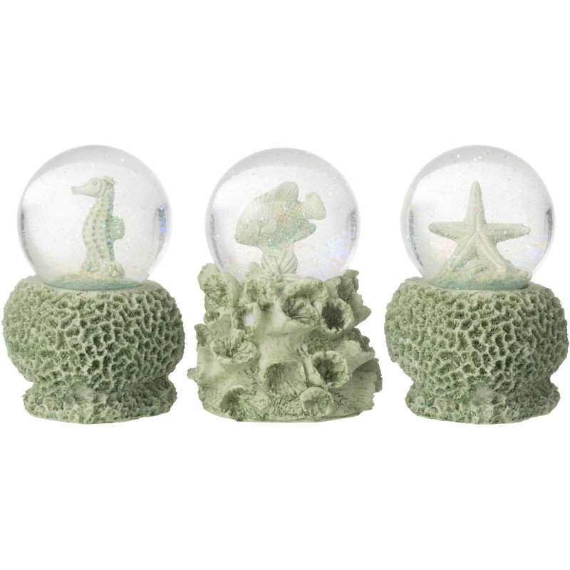 BOULE NEIG SEA MNT L ASS3 (10,5x10,5x13cm) 