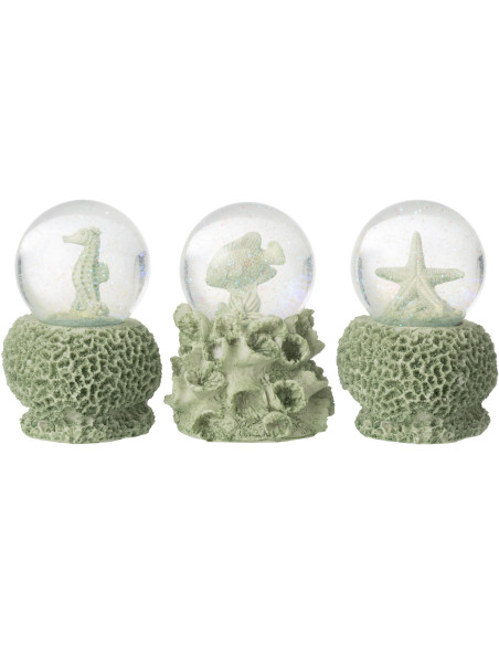 BOULE NEIG SEA MNT L ASS3 (10,5x10,5x13cm) 