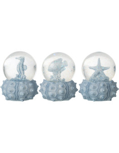 BOULE NEIG MER BL S ASS3 (7x7x8,5cm) 
