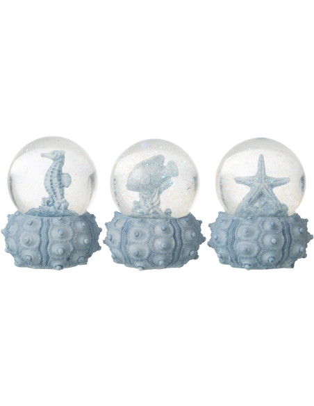BOULE NEIG MER BL S ASS3 (7x7x8,5cm) 