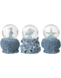 BOULE NEIG MER BL L ASS3 (10,5x10,5x13cm) 