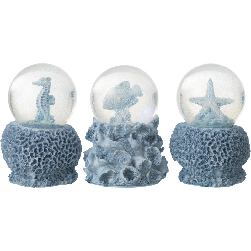 BOULE NEIG MER BL L ASS3 (10,5x10,5x13cm) 