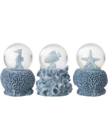 BOULE NEIG MER BL L ASS3 (10,5x10,5x13cm) 